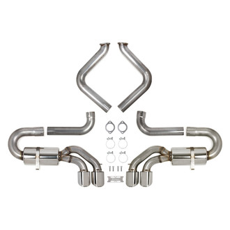 Hooker® - BlackHeart™ 304 SS Axle-Back Exhaust System with Quad Rear Exit