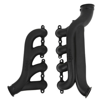 Hooker® - BlackHeart™ Cast Iron Black Ceramic LS-Swap Exhaust Manifolds