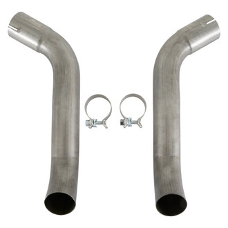 Hooker® - BlackHeart™ 409 SS Straight Cut Clamp-On Natural Exhaust Tips