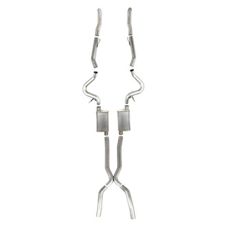 Hooker® - BlackHeart™ 304 SS Crossmember-Back Exhaust System with Split Rear Exit