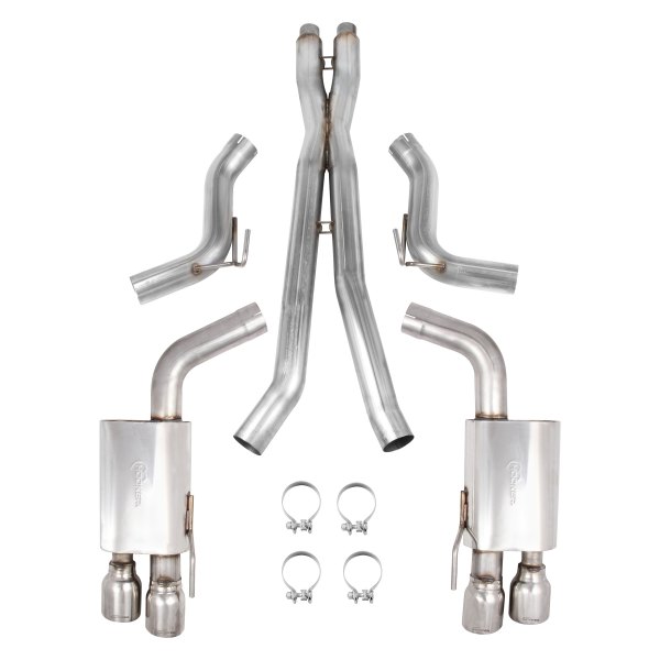 Hooker® - BlackHeart™ 304 SS Cat-Back Exhaust System, Ford Mustang