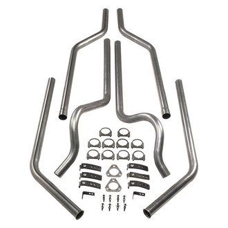 Hooker® - Dual Competition™ Aluminized Steel Header-Back Exhaust System with Split Rear Exit