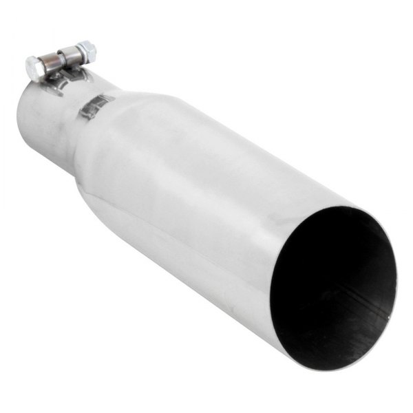 Hooker® - Large Bore Round Angle Cut Chrome Exhaust Tip