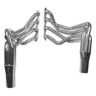 Hooker® - Super Competition™ Mild Steel Silver Metallic Ceramic Coated Long Tube Sidemount Exhaust Headers
