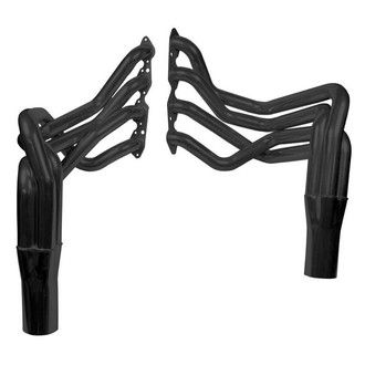 Hooker® - Super Competition™ Steel Black Painted Long Tube Sidemount Exhaust Headers