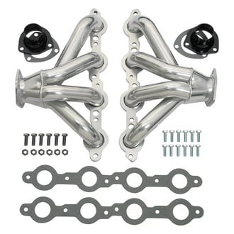 Hooker® - Super Competition™ Steel Silver Metallic Ceramic Coated Short Tube Block Hugger Exhaust Headers