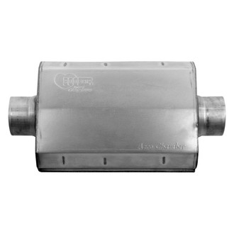 Hooker® - Aero Chamber™ Aluminized Steel Oval Silver Exhaust Muffler (3.5" Center ID, 3.5" Center OD, 14" Length)