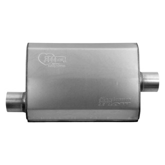 Hooker® - Maximum Flow Aluminized Steel Oval Glass Pack Gray Exhaust Muffler (3" Offset ID, 3" Center OD, 14" Length)