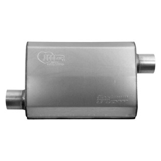 Hooker® - Maximum Flow Aluminized Steel Oval Glass Pack Gray Exhaust Muffler (3" Offset ID, 3" Offset OD, 14" Length)