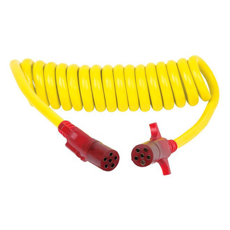 Hopkins Towing® - Endurance Flex-Coil Nite-Glow™ 6-Pole Round to 6-Pole Round Adapter