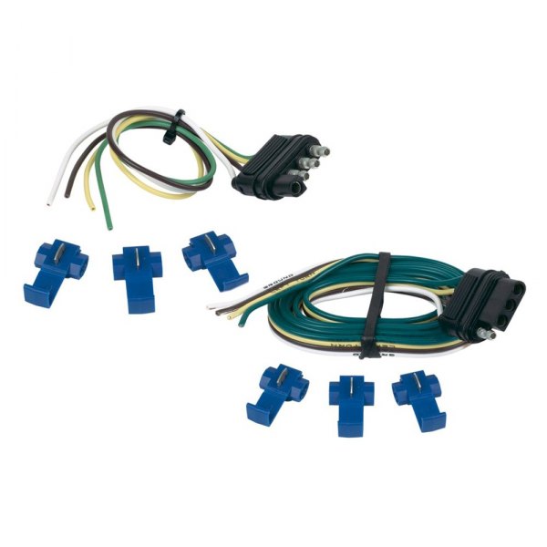 Hopkins Towing® - 48" Car End / 12" Trailer End 4-Wire Flat Connector Set with 6 Splices