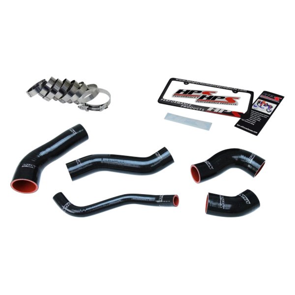 HPS Silicone Hoses® 571629BLK Intercooler Turbo Hose Boots Kit with Clamps