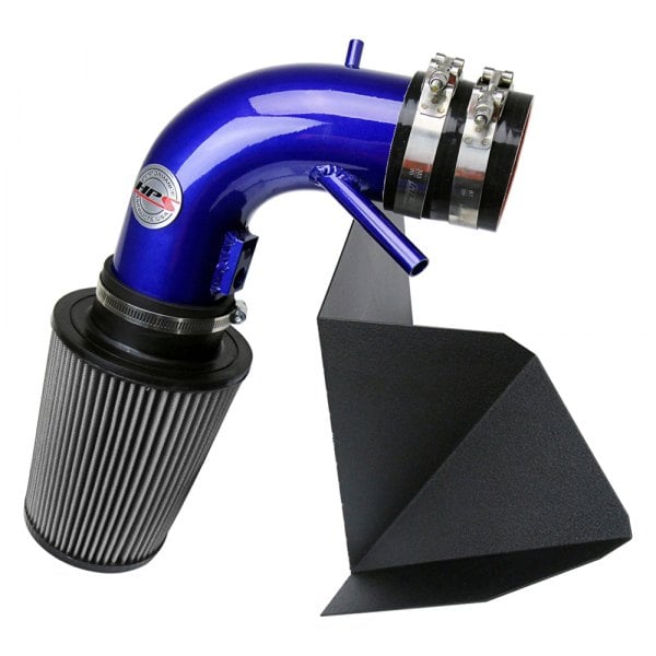 HPS® 827-525BL - Aluminum Powder Coated Blue Short Ram Air Intake System