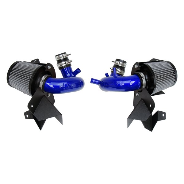 HPS® 827672BL Aluminum Powder Coated Blue Short Ram Air Intake System