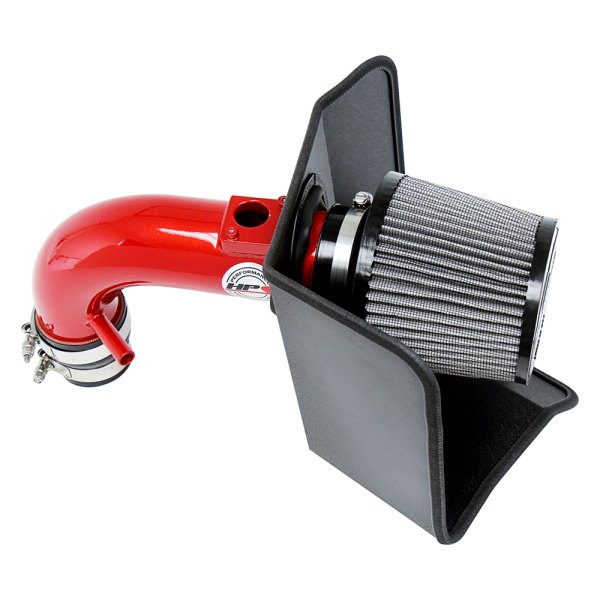 HPS® 827696R Aluminum Powder Coated Red Short Ram Air Intake System