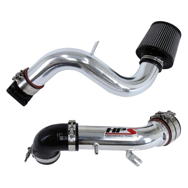 HPS Silicone Hoses® 837423P Aluminum Polished Cold Air Intake System