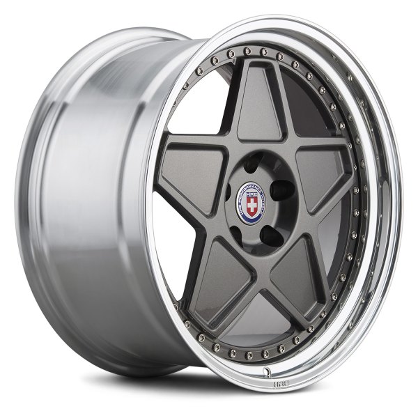 HRE Forged® - 505 FMR® 2PC (Vintage Series) Gloss Charcoal with Polished Clear Barrel