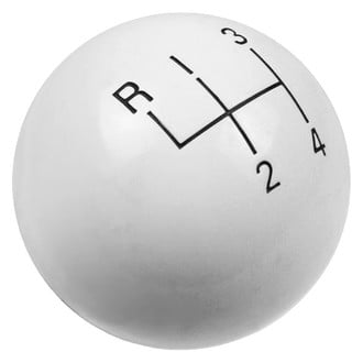 Hurst Shifters® - Manual 4-Speed Pattern White Shift Knob