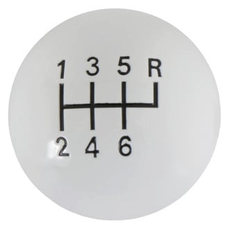 Hurst Shifters® - Manual 6-Speed Pattern White Shift Knob