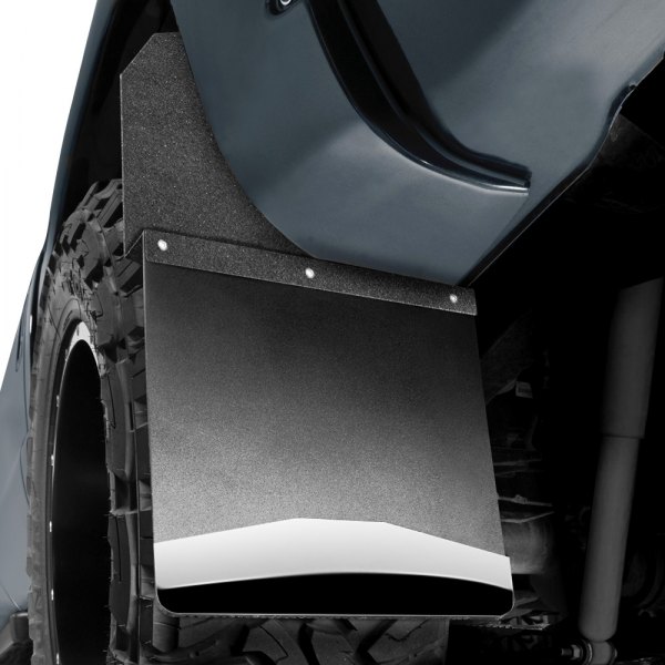  Husky Liners® - Kickback™ Black Mud Flaps with Textured Black Top and Stainless Steel Weight