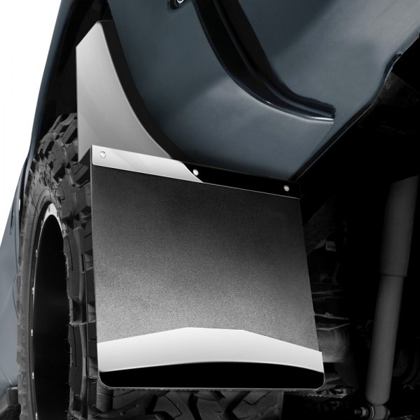  Husky Liners® - Kickback™ Black Mud Flaps with Stainless Steel Top and Weight