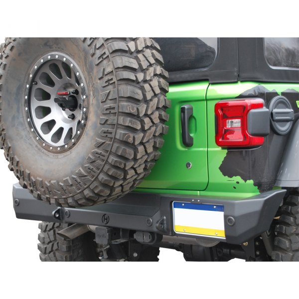 Hyline Offroad® - Summit Full Width Rear HD Black Powder Coat Bumper