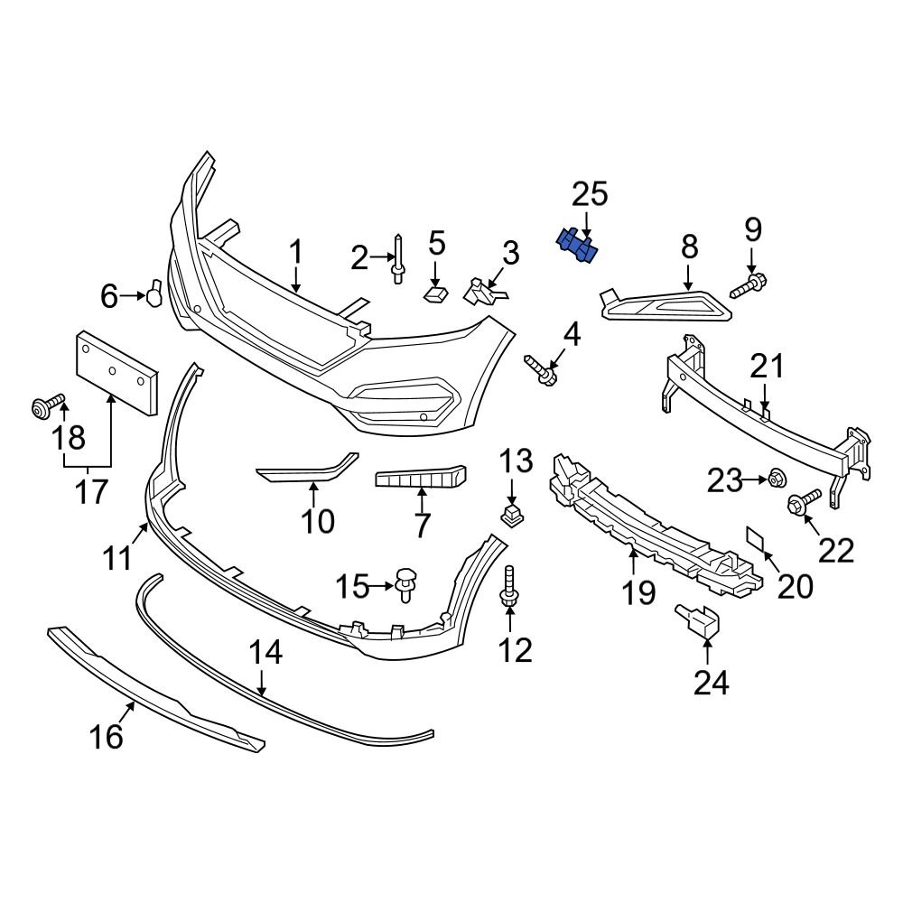 Hyundai OE 86513D3000 - Front Left Bumper Cover Bracket