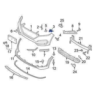 Hyundai OE - Right Upper Bumper Cover Bracket