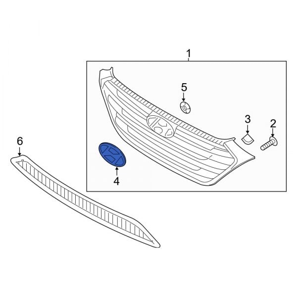 Hyundai OE 86300D3000 - Front Grille Emblem