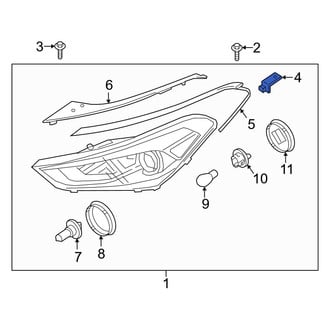 Hyundai OE - Front Left Outer Headlight Bracket