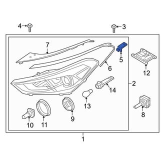 Hyundai OE - Front Left Outer Headlight Bracket