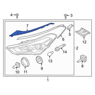 Hyundai OE - Front Right Inner Headlight Bracket