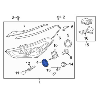 Hyundai OE - Front Headlight Bulb Cap