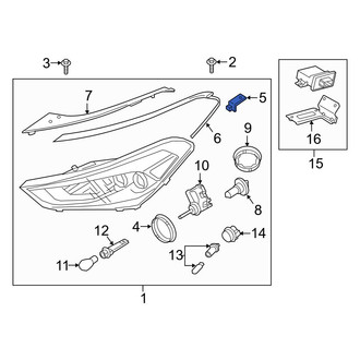 Hyundai OE - Front Left Outer Headlight Bracket