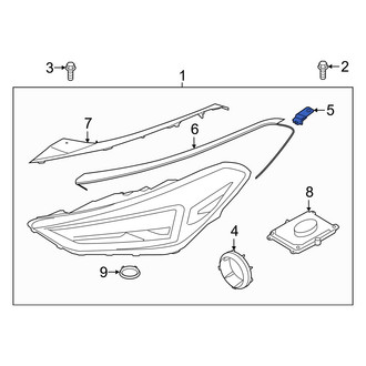 Hyundai OE - Front Right Outer Headlight Bracket