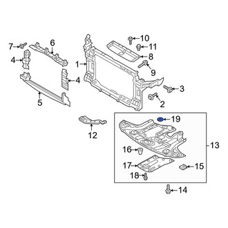 Hyundai OE - Bumper Splash Shield Clip