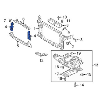 Hyundai OE - Front Left Radiator Support Air Deflector