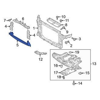 Hyundai OE - Front Left Radiator Support Air Deflector