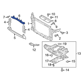Hyundai OE - Front Left Radiator Support Air Deflector