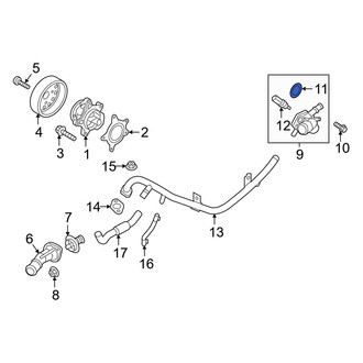 Hyundai OE - Engine Coolant Water Inlet Gasket