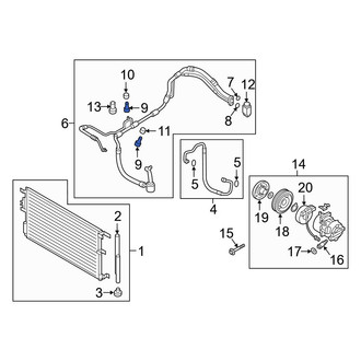 Hyundai OE - A/C Service Valve Core