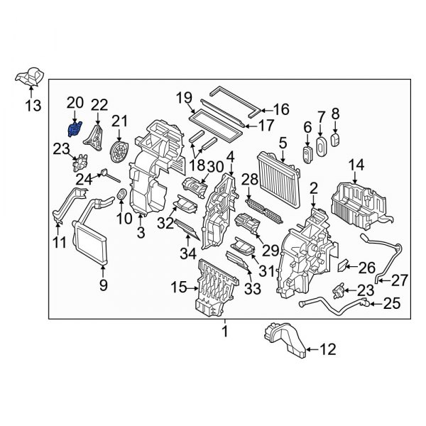 HVAC Floor Mode Door Actuator