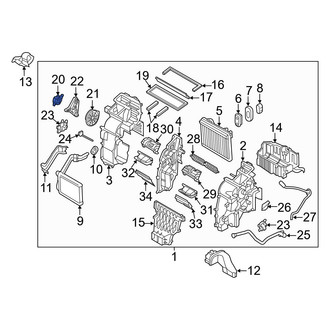 Hyundai OE - Right HVAC Defrost Mode Door Actuator