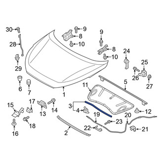 Hyundai OE - Front Center Hood Seal