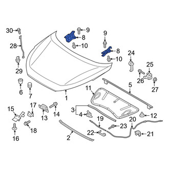 Hyundai OE - Front Left Hood Hinge