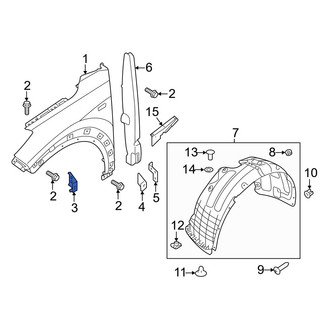 Hyundai OE - Front Left Fender Bracket