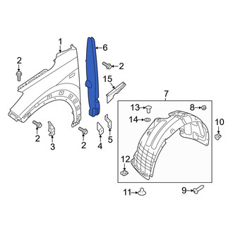 Hyundai OE - Front Left Fender Insulator