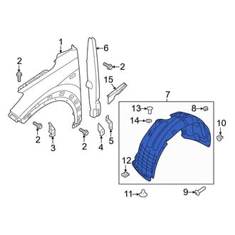 Hyundai OE - Front Right Fender Splash Shield