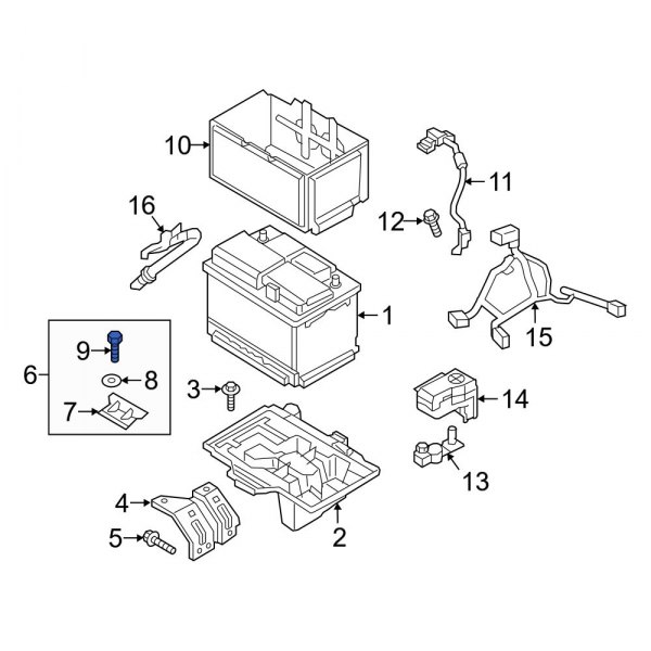 Battery Hold Down Bolt