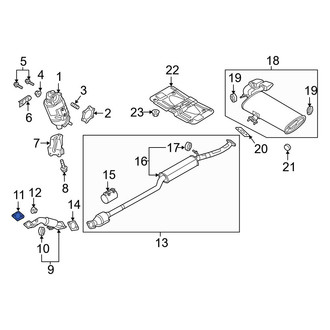 Hyundai OE - Rear Exhaust Muffler Gasket